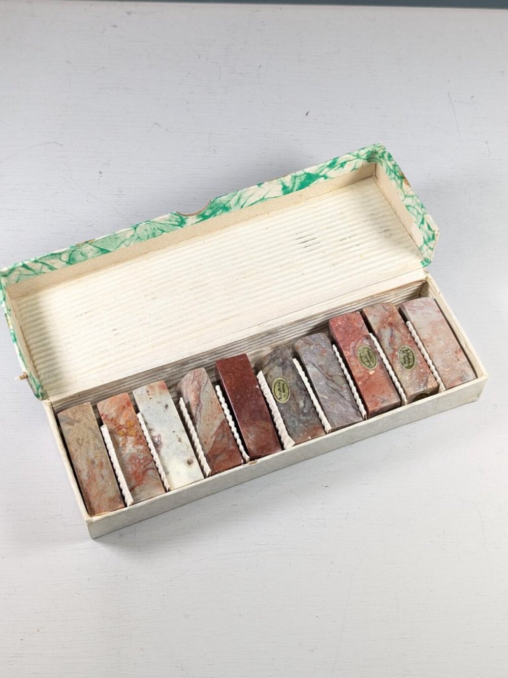 Boxed BLANK Daigendo Kotobuzan Stone seals, personal chop seal stamps to carve